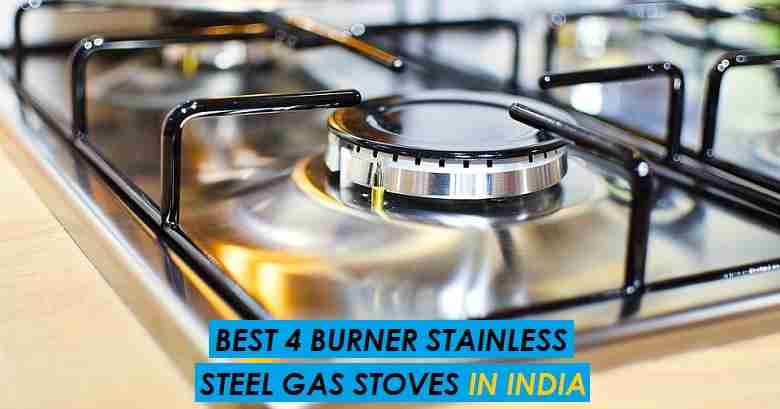 Best 4 Burner Stainless Steel Gas Stove With Manual/Auto Ignition Best 4 Burner Stainless Steel Gas Stove With Auto Ignition In India