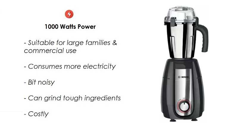 1000 Watts Mixer Grinder Pros & Cons
