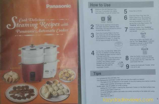 Panasonic Recipe book