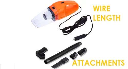 Car vacuum wire & attachments