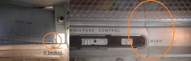 Low quality materials of Whirlpool fridge